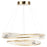 Artcraft Stella 1 Light Chandelier, Brushed Brass/Clear