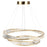 Artcraft Stella 1 Light Chandelier, Brushed Brass/Clear
