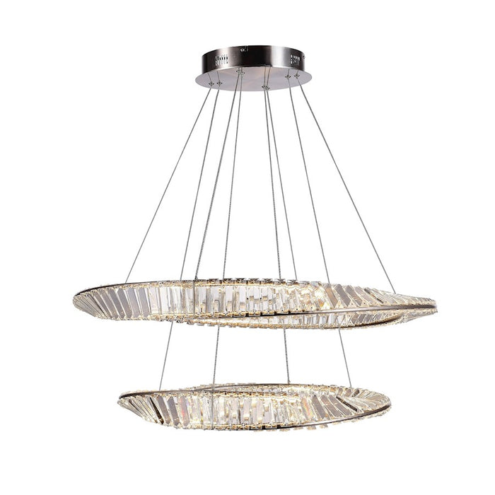 Artcraft Stella 1 Light 90W Chandelier, Satin Nickel/Clear - AC6723SN