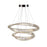 Artcraft Stella 1 Light 90W Chandelier, Satin Nickel/Clear