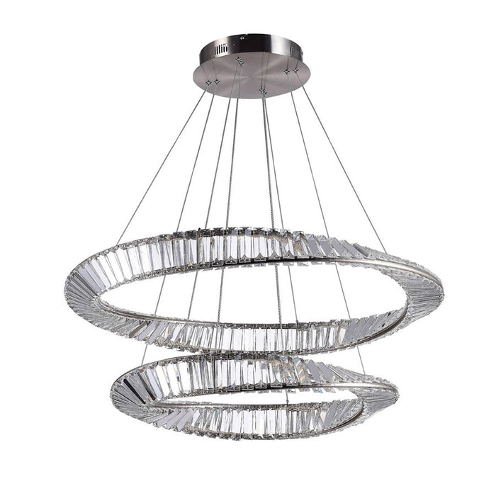 Artcraft Stella 1 Light 90W Chandelier, Satin Nickel/Clear