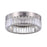Artcraft Stella 1 Light Flush Mount, Satin Nickel/Clear