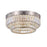 Artcraft Stella 2 Light Flush Mount, Satin Nickel/Clear