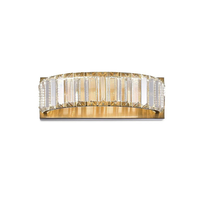 Artcraft Stella 1 Light Wall Sconce, Brushed Brass/Clear