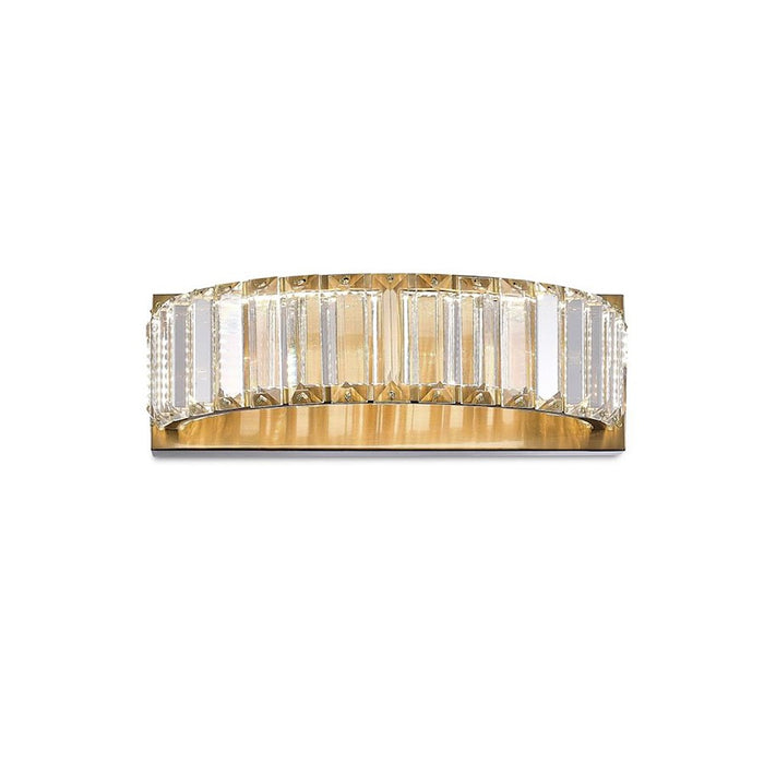 Artcraft Stella 1 Light Wall Sconce, Brushed Brass/Clear