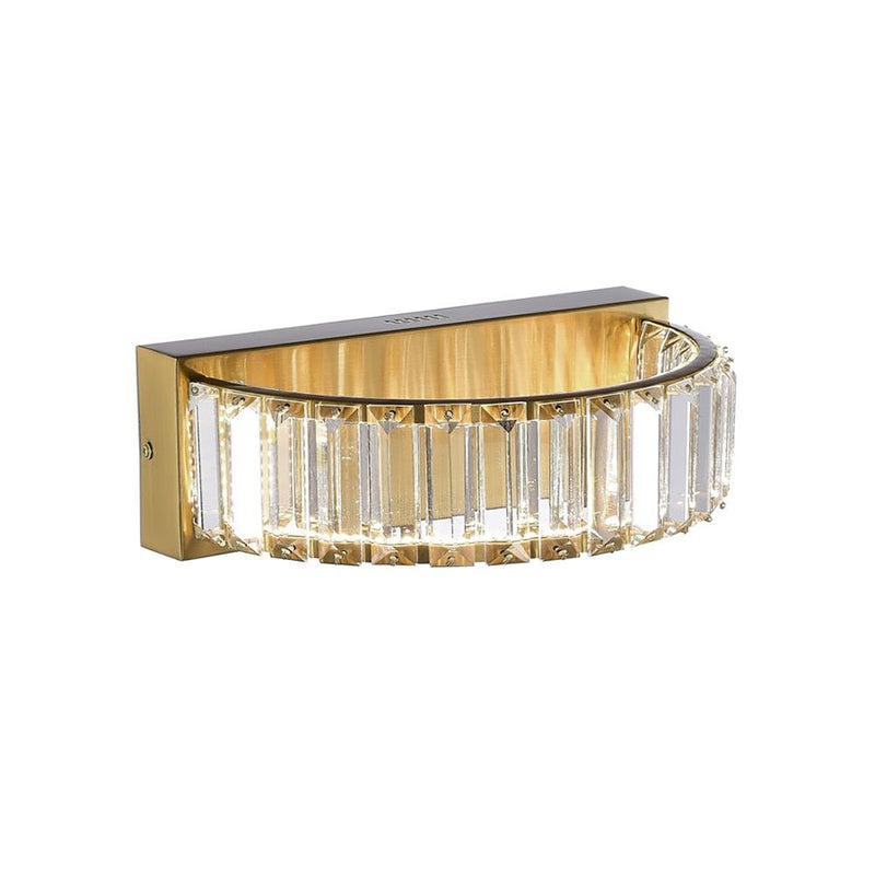 Artcraft Stella 1 Light Wall Sconce, Brushed Brass/Clear