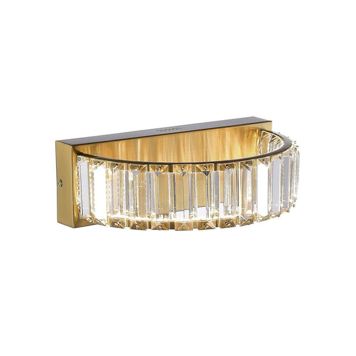 Artcraft Stella 1 Light Wall Sconce, Brushed Brass/Clear