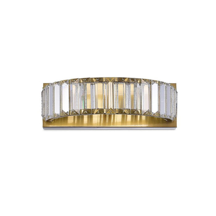 Artcraft Stella 1 Light Wall Sconce, Brushed Brass/Clear