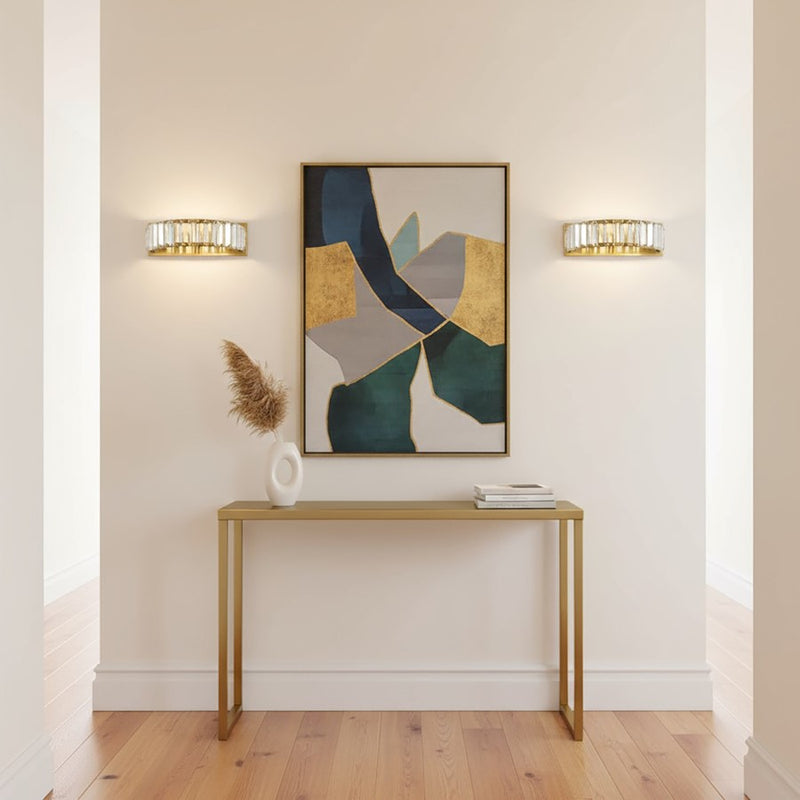 Artcraft Stella 1 Light Wall Sconce, Brushed Brass/Clear