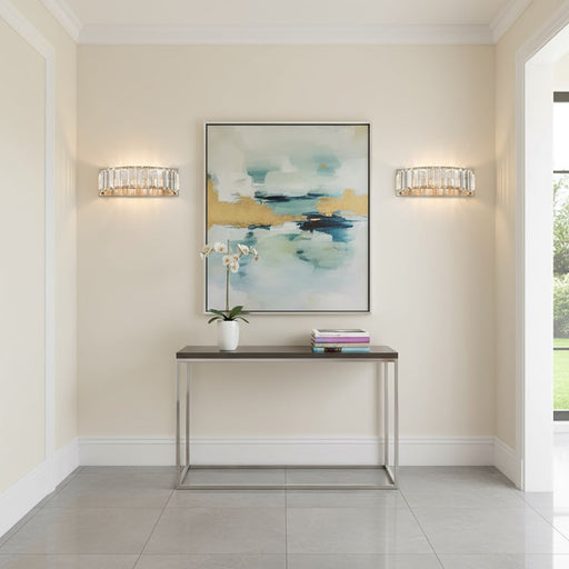 Artcraft Stella 1 Light Wall Sconce, Satin Nickel/Clear