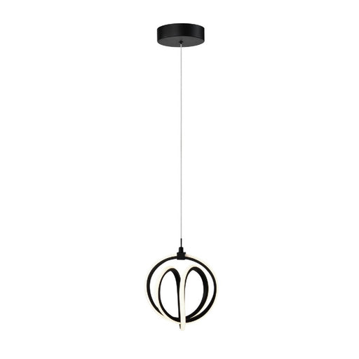 Artcraft Rose 1 Light Pendant, Black