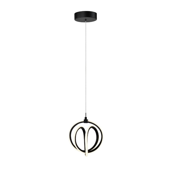 Artcraft Rose 1 Light Pendant, Black