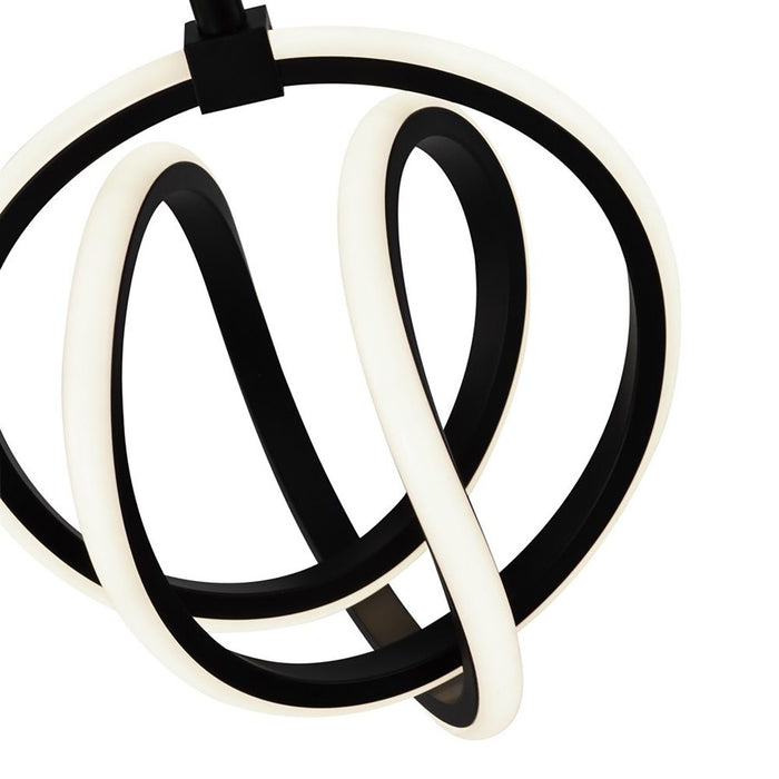 Artcraft Rose 1 Light Pendant, Black