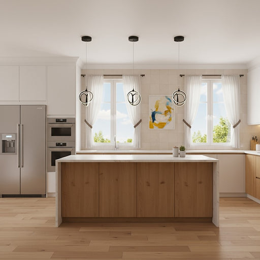 Artcraft Rose 1 Light Pendant, Black