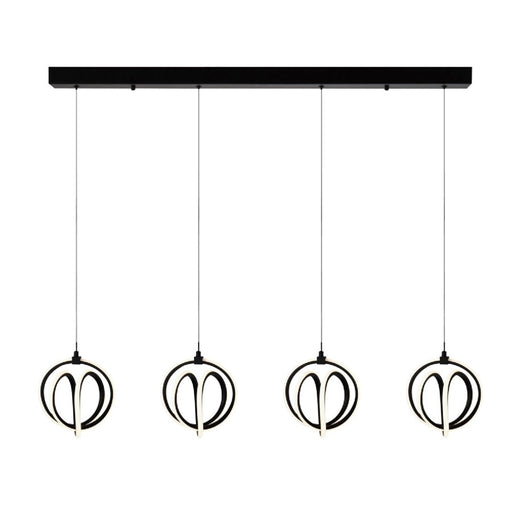 Artcraft Rose 1 Light Island Light, Black