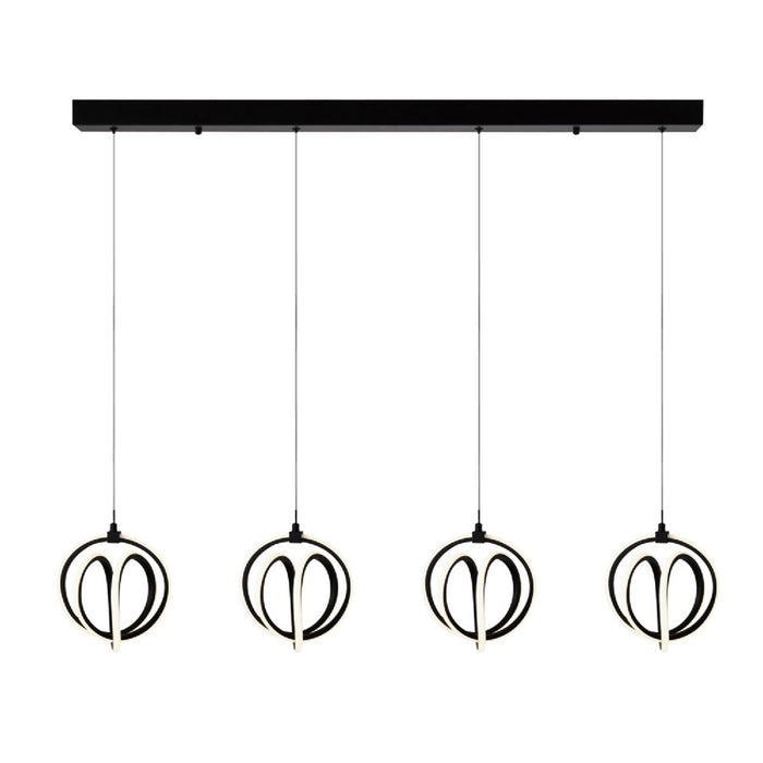 Artcraft Rose 1 Light Island Light, Black