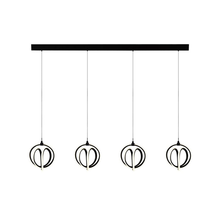 Artcraft Rose 1 Light Island Light, Black