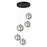 Artcraft Rose 5 Light Pendant, Black