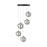 Artcraft Rose 5 Light Pendant, Black
