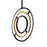 Artcraft Trilogy Integrated LED Pendant, Black/Brass