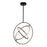 Artcraft Trilogy Integrated LED Pendant, Black/Brass