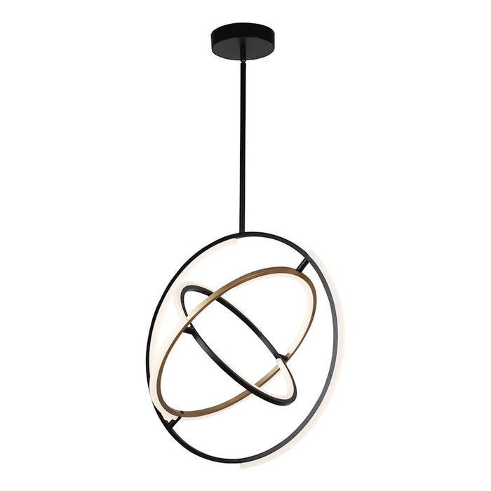 Artcraft Trilogy Integrated LED Pendant, Black/Brass