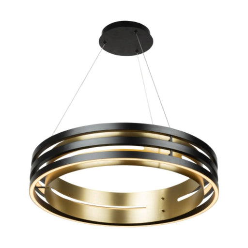 Artcraft Toledo 1 Light 17.5" Chandelier, Black/Black, Brushed Brass