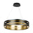 Artcraft Toledo 1 Light 25.5" Chandelier, Black/Black, Brushed Brass