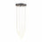 Artcraft Cascata 5 Light Chandelier, Black/Brass/White - AC6812BK