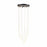 Artcraft Cascata 5 Light Chandelier, Black/Brass/White