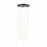 Artcraft Cascata 5 Light Chandelier, Black/Brass/White