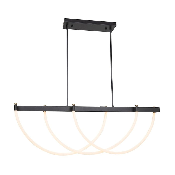 Artcraft Cascata 3 Light Island Light, Black/Brass/White