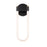 Artcraft Cascata 1 Light Wall Sconce, Black/Brass/White