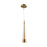 Artcraft Sunnyvale 1 Light Pendant, Brass/Clear