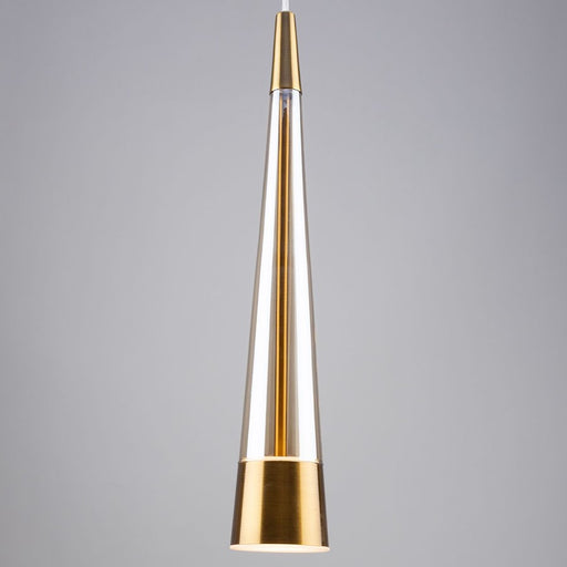 Artcraft Sunnyvale 1 Light Pendant, Brass/Clear