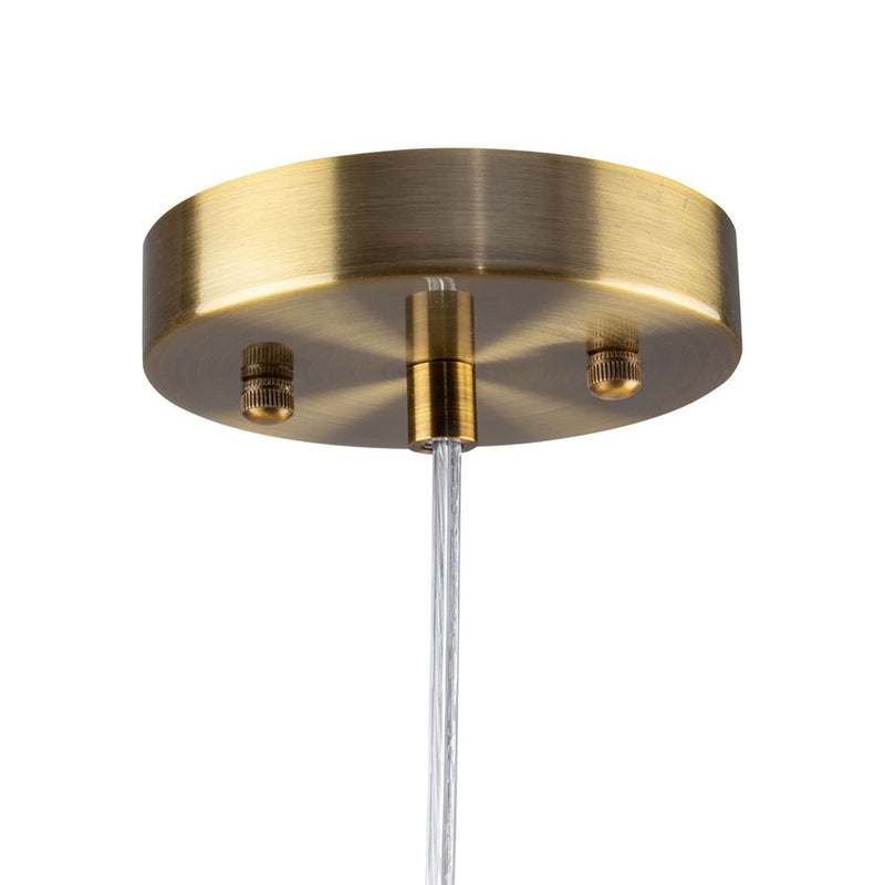 Artcraft Sunnyvale 1 Light Pendant, Brass/Clear