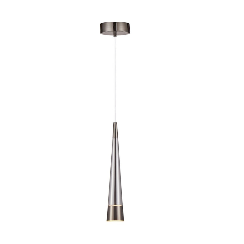 Artcraft Sunnyvale 1 Light Pendant, Pearl Black/Smoke/Clear