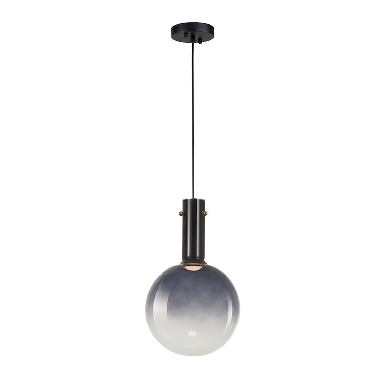 Artcraft Alexis 1 Light Pendant, Black/Blue