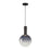 Artcraft Alexis 1 Light Pendant, Black/Blue - AC6830BL