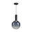 Artcraft Alexis 1 Light Pendant, Black/Blue