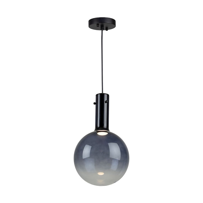 Artcraft Alexis 1 Light Pendant, Black/Blue