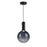 Artcraft Alexis 1 Light Pendant, Black/Blue