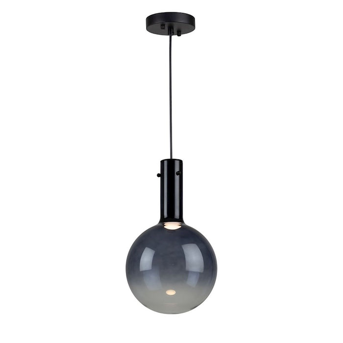 Artcraft Alexis 1 Light Pendant, Black/Blue