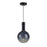 Artcraft Alexis 1 Light Pendant, Black/Blue