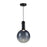 Artcraft Alexis 1 Light Pendant, Black/Blue