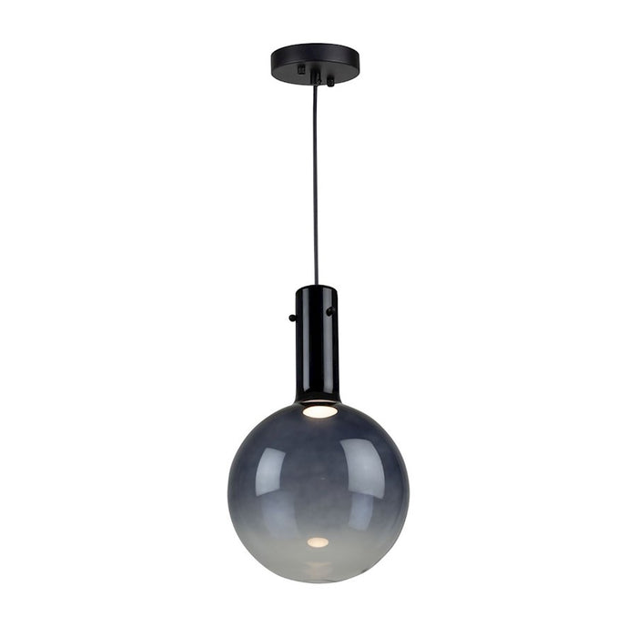 Artcraft Alexis 1 Light Pendant, Black/Blue