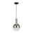 Artcraft Alexis 1 Light Pendant, Black/Chrome - AC6830CH