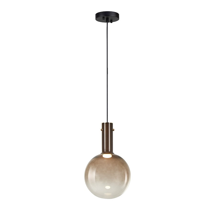 Artcraft Alexis 1 Light Pendant, Black/Gold - AC6830CO