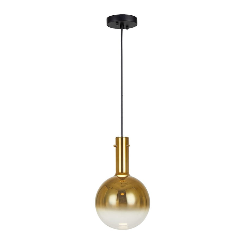 Artcraft Alexis 1 Light Pendant, Black/Coffee
