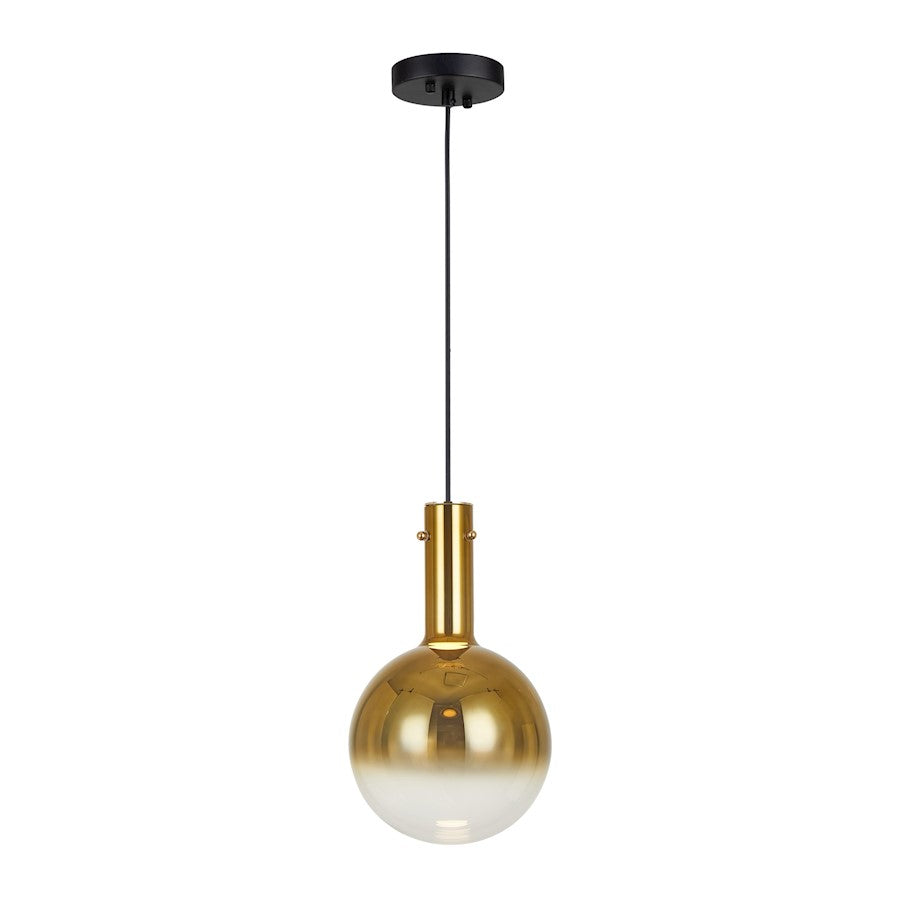 Artcraft Alexis 1 Light Pendant, Black/Coffee - AC6830GD